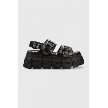 Buffalo sandale Ava Sandal femei, culoarea negru, cu platforma, 1602120