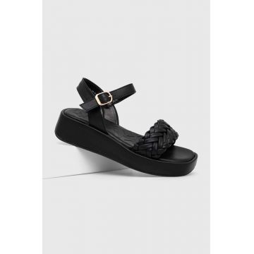Mexx sandale Lily femei, culoarea negru, cu platforma, MXBN008103W