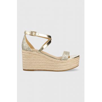 MICHAEL Michael Kors sandale Serena femei, culoarea auriu, toc pana, 40S3SEMS1B
