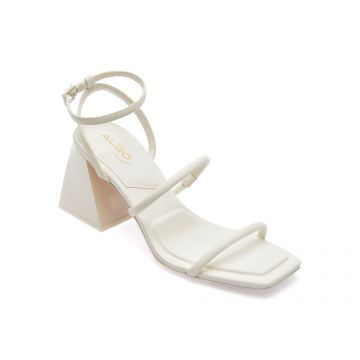 Sandale ALDO albe, MIRAN100, din piele ecologica