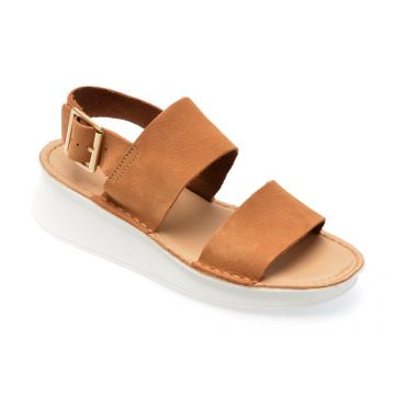 Sandale CLARKS bej, VELHILL STRAP 03-2, din nabuc
