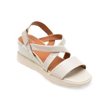 Sandale GEOX bej, D35G0D, din piele naturala