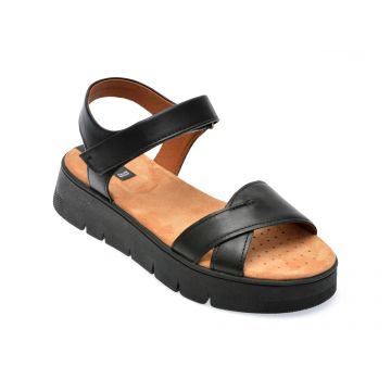 Sandale GEOX negre, D35SCA, din piele naturala