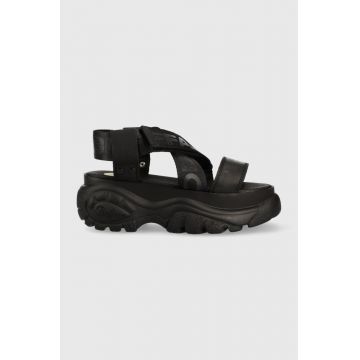 Buffalo sandale Classic Snd femei, culoarea negru, cu platforma, 1533300