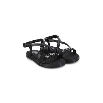 Karl Lagerfeld sandale din piele pentru copii culoarea negru