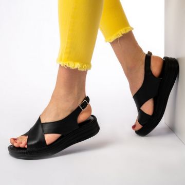 Sandale din piele naturala Nikky negru Sandale din piele naturala Nikky negru
