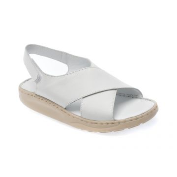 Sandale IMAGE albe, 253, din piele naturala