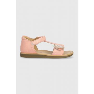 Shoo Pom sandale din piele pentru copii culoarea roz