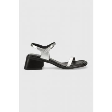 Vagabond Shoemakers sandale de piele Ines culoarea argintiu, 5311.183.79