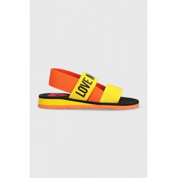 Love Moschino sandale femei, culoarea portocaliu, JA16033G0GJN440A