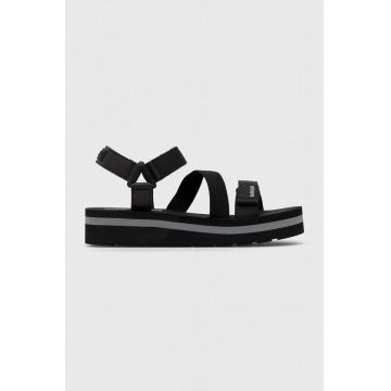 Napapijri sandale Dahlia femei, culoarea negru, cu platforma, NP0A4HKV.041