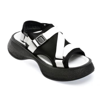 Sandale GRYXX albe, 532355, din material textil