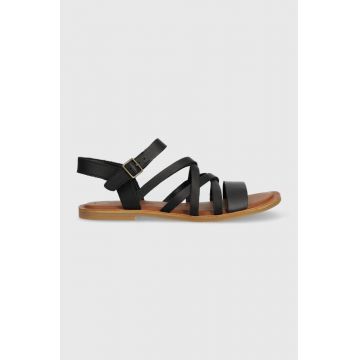Toms sandale de piele Sephina femei, culoarea negru, 10019745