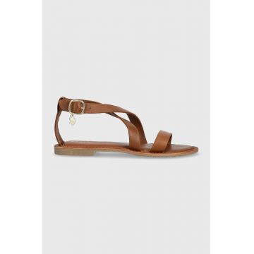 U.S. Polo Assn. sandale de piele LINDA femei, culoarea maro, LINDA001D