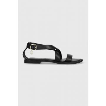 U.S. Polo Assn. sandale de piele LINDA femei, culoarea negru, LINDA001D