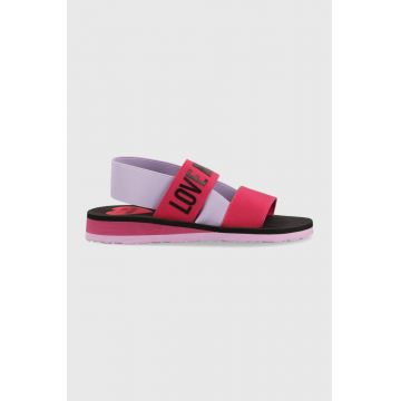 Love Moschino sandale femei, culoarea violet, JA16033G0GJN460A