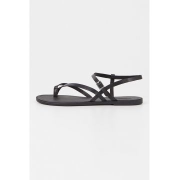 Sandale de piele cu barete multiple Tia 2.0 - Negru