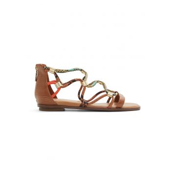Sandale de piele ecologica cu model piele de reptila Occeran Sandale de piele ecologica cu model piele de reptila Occeran
