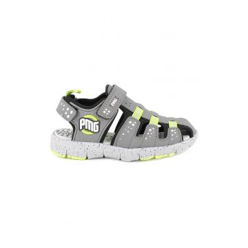 Sandale de piele ecologica cu velcro