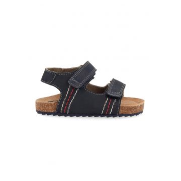 Sandale de piele nabuc cu velcro Laquila