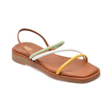 Sandale IMAGE multicolor, CAMILA, din piele naturala
