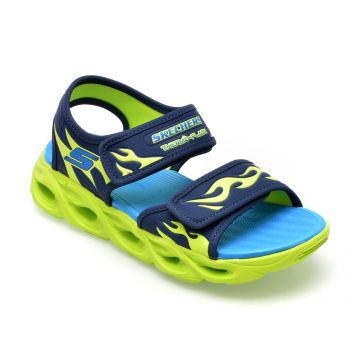 Sandale SKECHERS bleumarin, THERMO-SPLASH, din piele ecologica