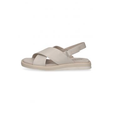 Sandale slingback de piele