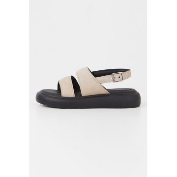 Sandale wedge de piele