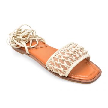 Sandale ALDO albe, SEAZEN110, din piele ecologica