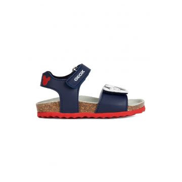 Sandale cu velcro si model Mickey Mouse