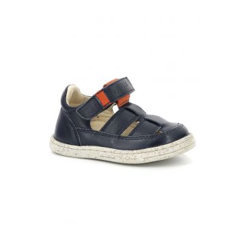Sandale din piele cu bareta cu inchidere velcro