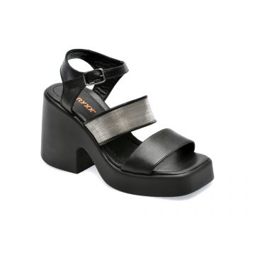 Sandale GRYXX negre, 753367, din piele naturala