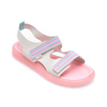 Sandale PAMPILI albe, 697005, din piele ecologica