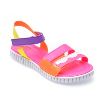 Sandale PAMPILI multicolor, 123185, din piele ecologica