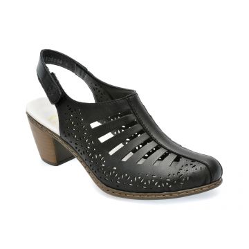 Sandale RIEKER negre, 40959, din piele naturala Sandale RIEKER negre, 40959, din piele naturala