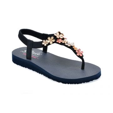 Sandale SKECHERS bleumarin, MEDITATION, din piele ecologica