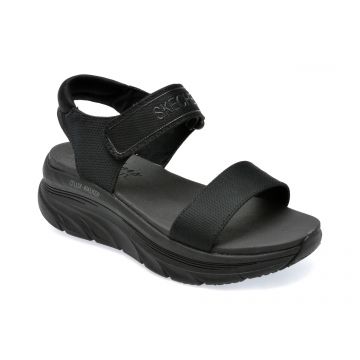 Sandale SKECHERS negre, D LUX WALKER, din material textil