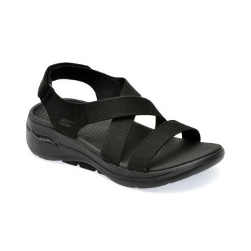 Sandale SKECHERS negre, GO WALK ARCH FIT SANDAL, din material textil