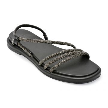 Sandale GRYXX negre, PF3074, din piele naturala