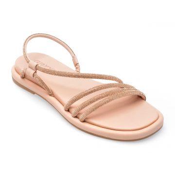 Sandale GRYXX nude, PF3074, din piele naturala