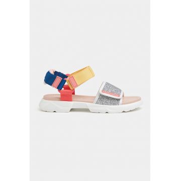 Sandale colorblock cu velcro