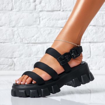 Sandale Dama cu Platforma Lenny Negre #15574