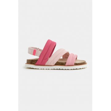 Sandale slingback cu velcro