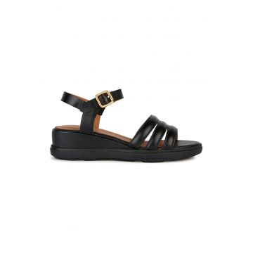 Sandale wedge de piele Pisa