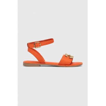 Mexx sandale de piele Lena femei, culoarea portocaliu, MXCY011801W