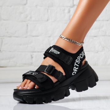 Sandale Dama cu Platforma Vanda Negre #15747
