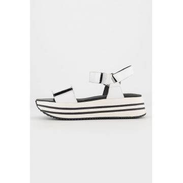 Sandale din piele cu talpa flatform Kency