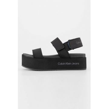 Sandale flatform cu velcro