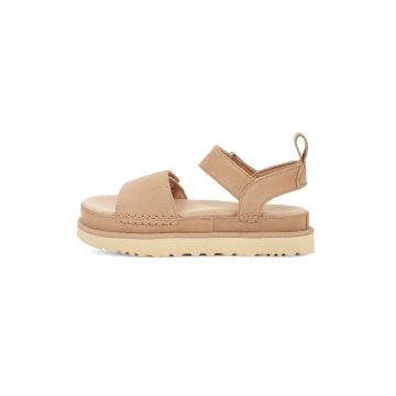 Sandale flatform de piele intoarsa Goldenstar