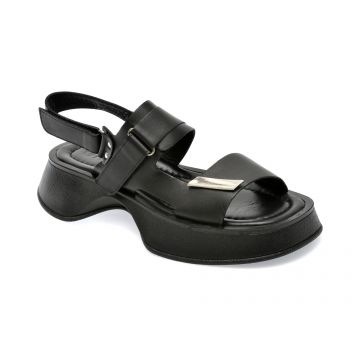 Sandale GRYXX negre, 55248, din piele naturala